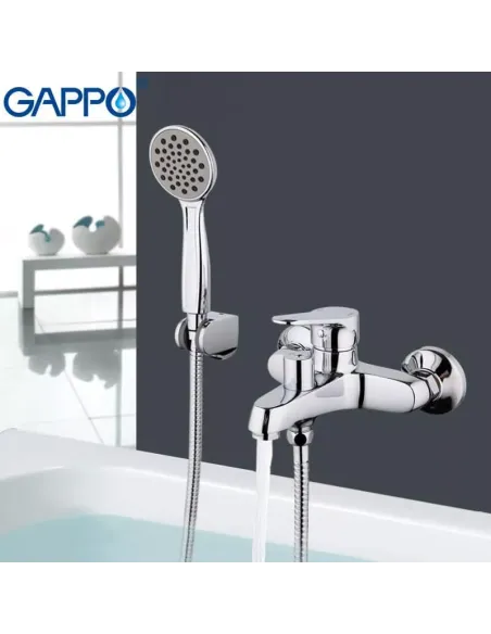 Смеситель для ванны Gappo G3236, хром, с душевым набором