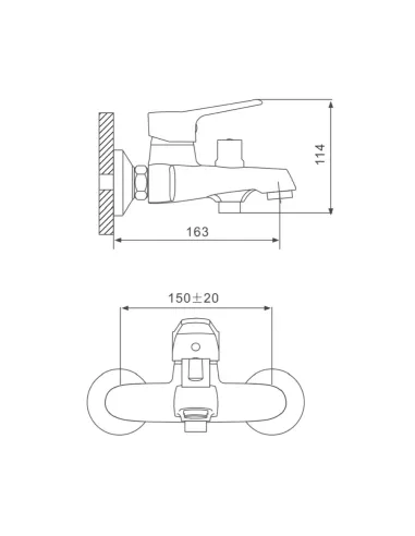 Смеситель для ванны Gappo G3236, хром, с душевым набором