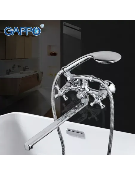 Змішувач для ванни Gappo G2242, хром, з душовим набором