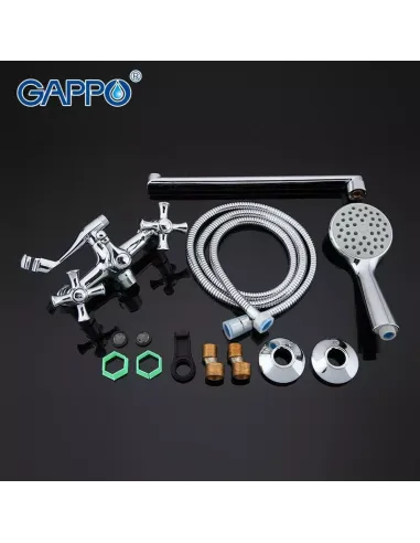 Змішувач для ванни Gappo G2242, хром, з душовим набором