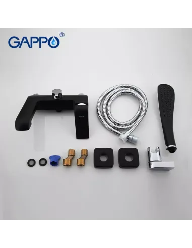 Змішувач для ванни Gappo G3250, чорний, з душовим набором