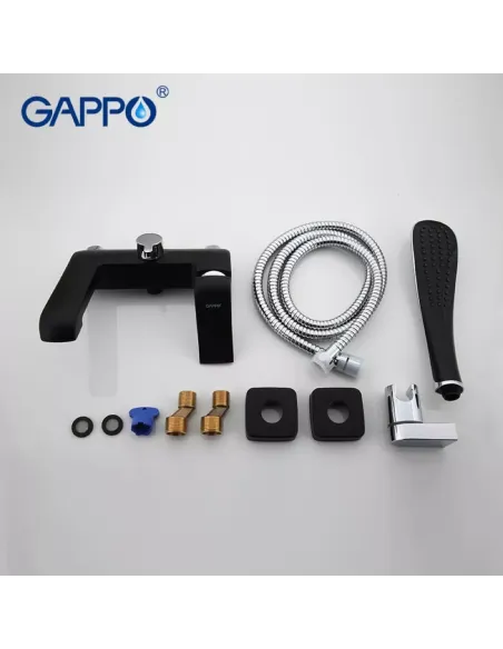 Змішувач для ванни Gappo G3250, чорний, з душовим набором