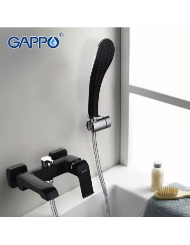 Змішувач для ванни Gappo G3250, чорний, з душовим набором