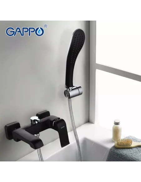Змішувач для ванни Gappo G3250, чорний, з душовим набором
