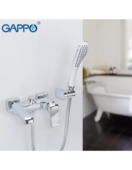 Смеситель для ванны Gappo G3250-8, хром, с душевым набором
