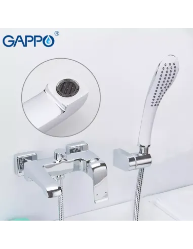 Смеситель для ванны Gappo G3250-8, хром, с душевым набором