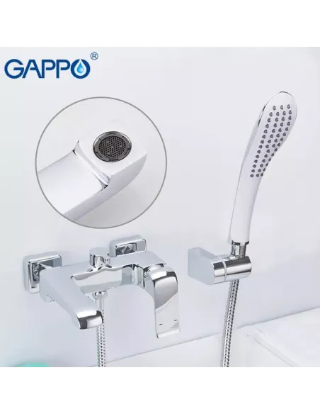 Смеситель для ванны Gappo G3250-8, хром, с душевым набором
