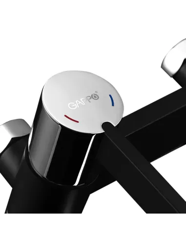 Змішувач для ванни Gappo G3281, чорний, з душовим набором