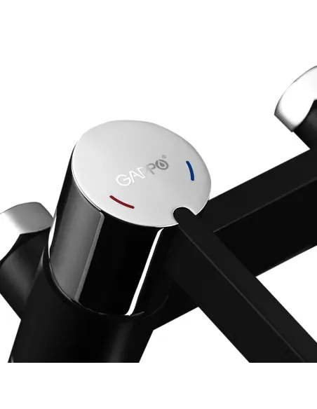 Змішувач для ванни Gappo G3281, чорний, з душовим набором