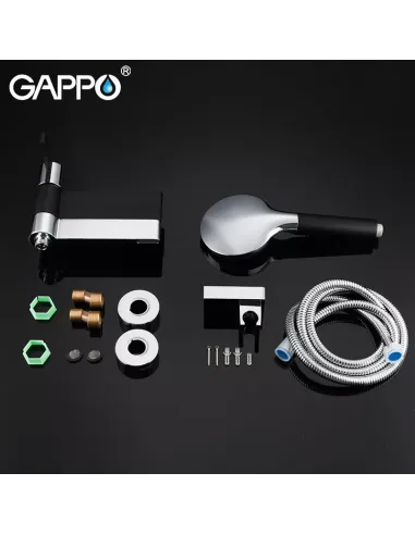 Змішувач для ванни Gappo G3281, чорний, з душовим набором