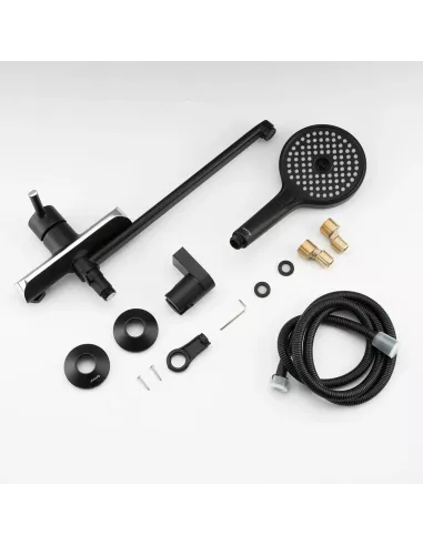 Смеситель для ванны Gappo G2203-6, черный, с душевым набором