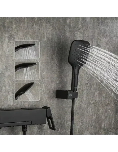 Смеситель для ванны Gappo G3217-6, черный, с душевым набором