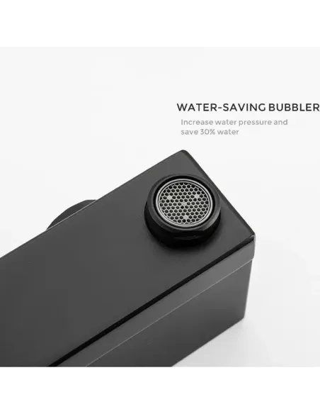 Смеситель для ванны Gappo G3217-6, черный, с душевым набором