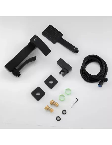 Змішувач для ванни Gappo G3207-6, чорний, з душовим набором