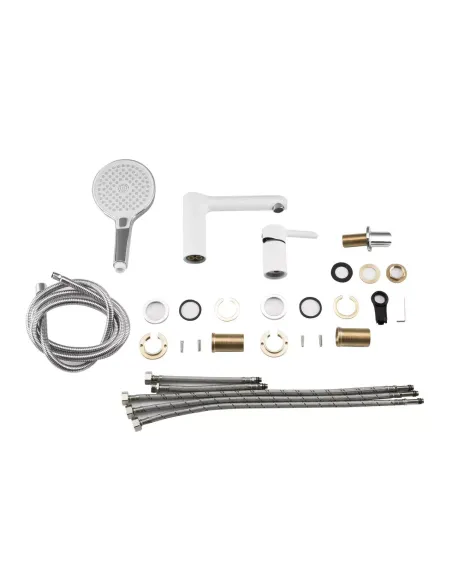 Змішувач для ванни на борт Gappo G1103-8, білий, з душовим набором