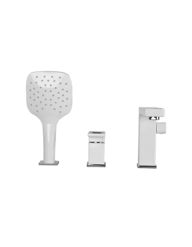 Смеситель для ванны на борт Gappo G1117-8, белый, с душевым набором