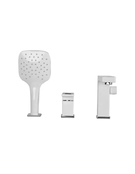 Смеситель для ванны на борт Gappo G1117-8, белый, с душевым набором