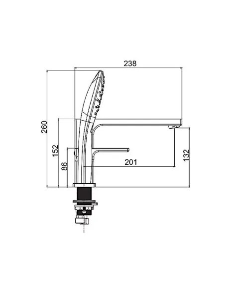 Смеситель для ванны на борт Gappo G1117-8, белый, с душевым набором