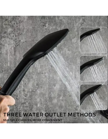 Змішувач для ванни на борт Gappo G1117-6, чорний, з душовим набором