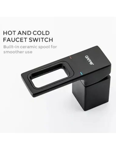 Змішувач для ванни на борт Gappo G1117-6, чорний, з душовим набором