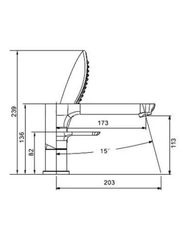 Змішувач для ванни на борт Gappo G1148, білий, з душовим набором