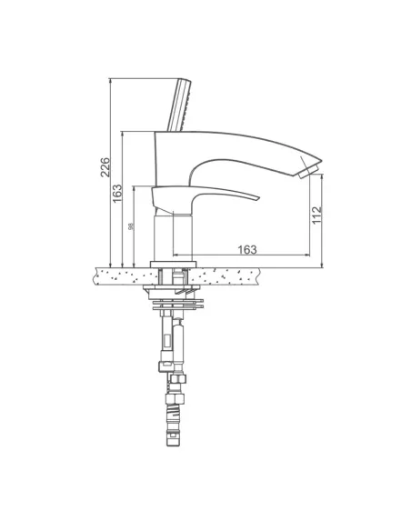 Змішувач для ванни на борт Gappo G1107, хром, з душовим набором