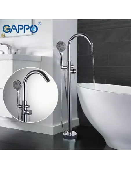 Напольный смеситель для ванны Gappo G3098, с душевым набором