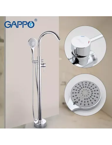 Напольный смеситель для ванны Gappo G3098, с душевым набором