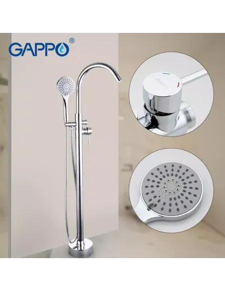 Напольный смеситель для ванны Gappo G3098, с душевым набором
