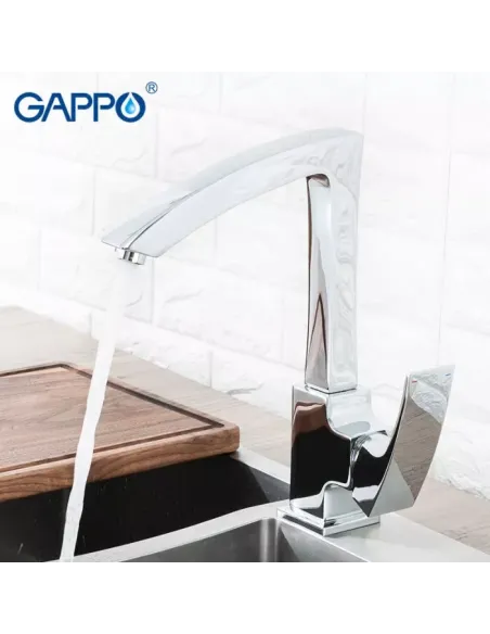 Змішувач одноважільний для кухні Gappo G4007, хром