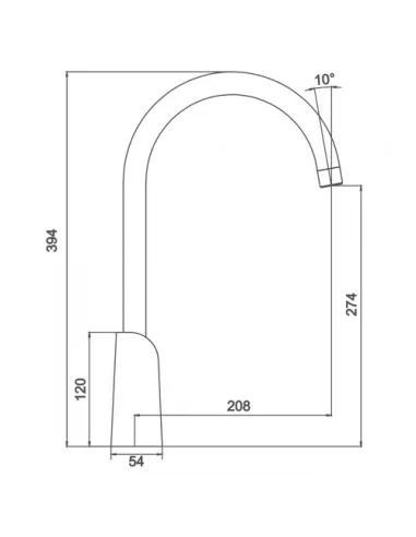 Смеситель однорычажный для кухни Gappo G4003-6, черный хром