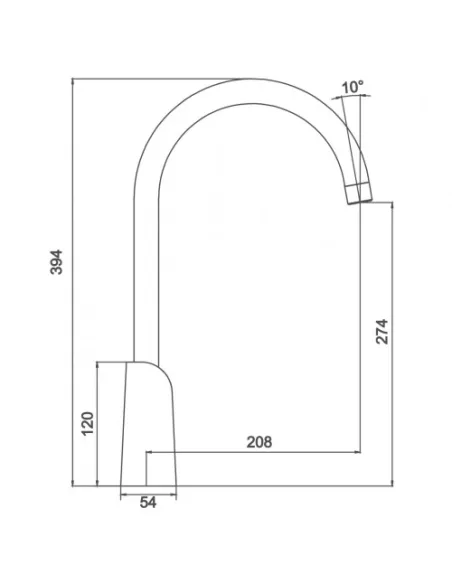 Смеситель однорычажный для кухни Gappo G4003-6, черный хром