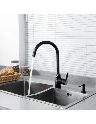 Смеситель однорычажный для кухни Gappo G4003-6, черный хром