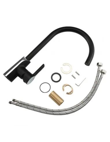 Смеситель однорычажный для кухни Gappo G4003-6, черный хром