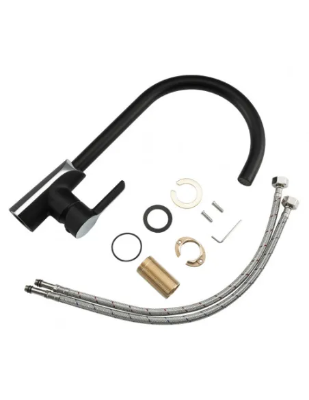 Смеситель однорычажный для кухни Gappo G4003-6, черный хром