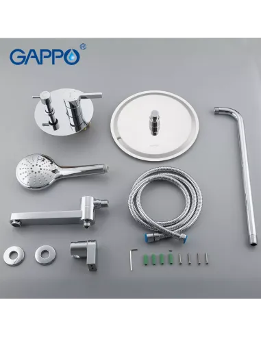 Душова система прихованого монтажу Gappo G7104, хром