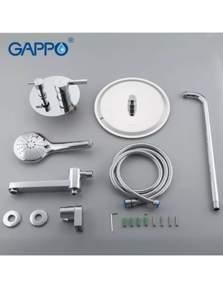 Душова система прихованого монтажу Gappo G7104, хром