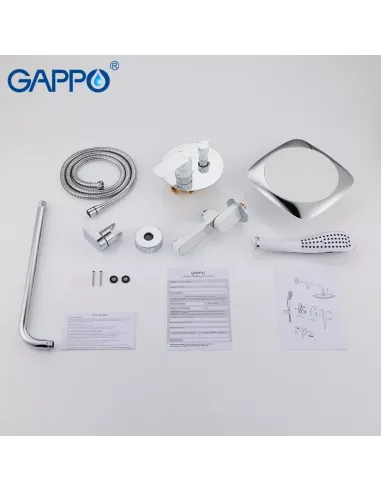 Душевая система скрытого монтажа Gappo G7148-8, белый