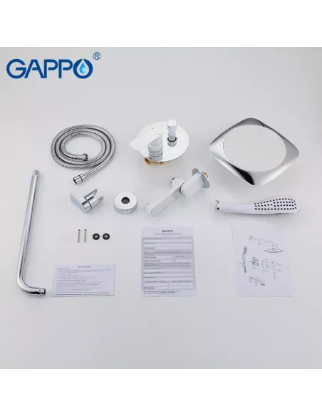 Душевая система скрытого монтажа Gappo G7148-8, белый