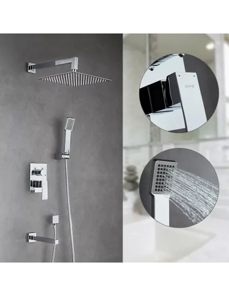 Душевая система скрытого монтажа Gappo G7102, хром