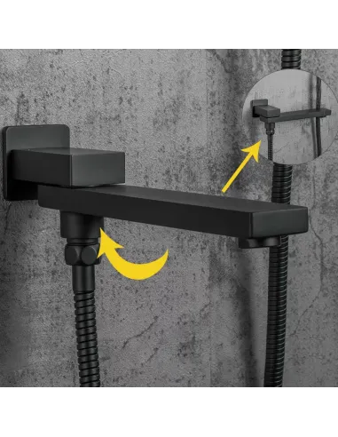 Душевая система скрытого монтажа Gappo G7117-6, черный