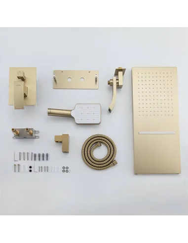 Душевая система скрытого монтажа Gappo G7107-73, золото