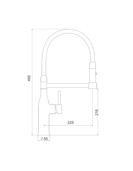 Смеситель для кухни с гибким изливом Gappo G4398-51, черный