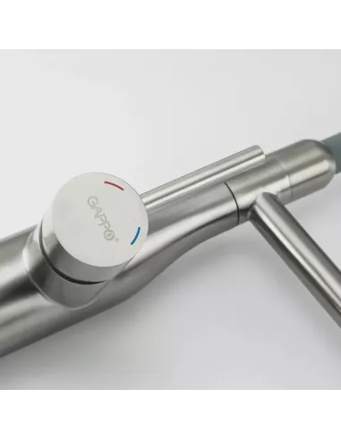 Смеситель для кухни с гибким изливом Gappo G4398-55, серый