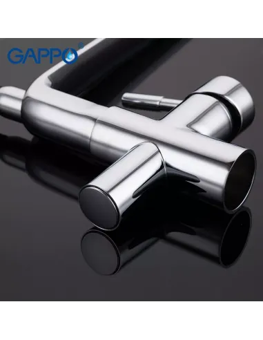 Смеситель для кухни с подключением к фильтру Gappo G4398-7, черный