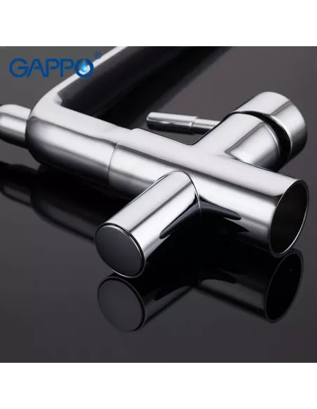 Смеситель для кухни с подключением к фильтру Gappo G4398-7, черный