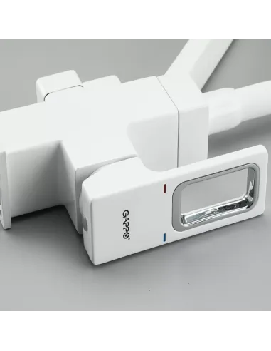 Смеситель для кухни с подключением к фильтру Gappo G4317-8, белый