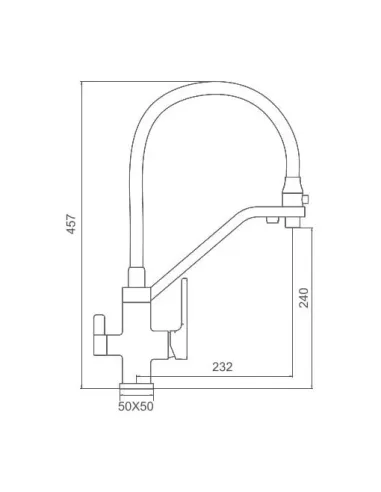 Смеситель для кухни с подключением к фильтру Gappo G4317-8, белый