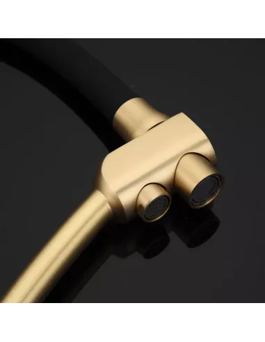 Смеситель для кухни с подключением к фильтру Gappo G4398-1, черный, бронза