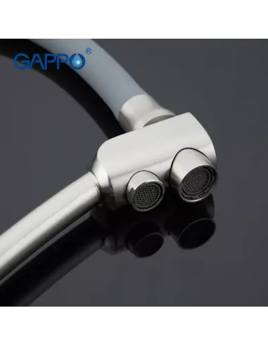 Смеситель для кухни с подключением к фильтру Gappo G4398, серый, сатин